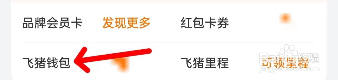 飞猪旅行在哪里查看飞猪钱包