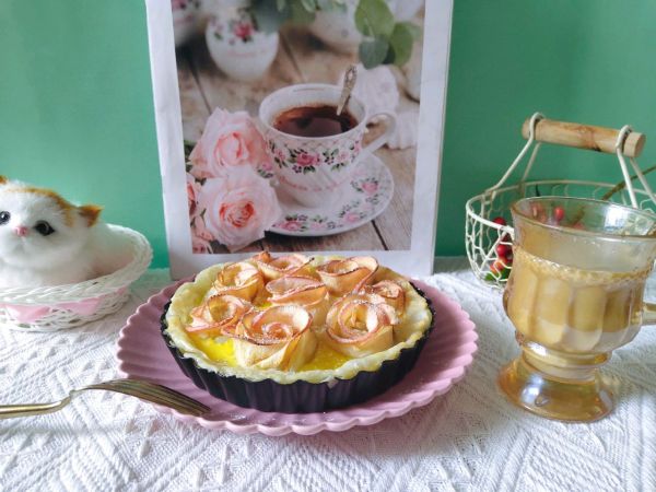 手抓饼玫瑰苹果派