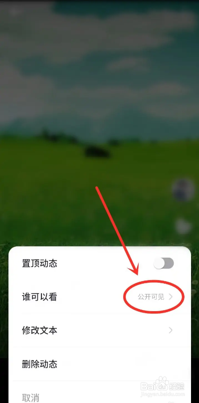 如何使用一点APP将发布的动态设置仅自己可见？