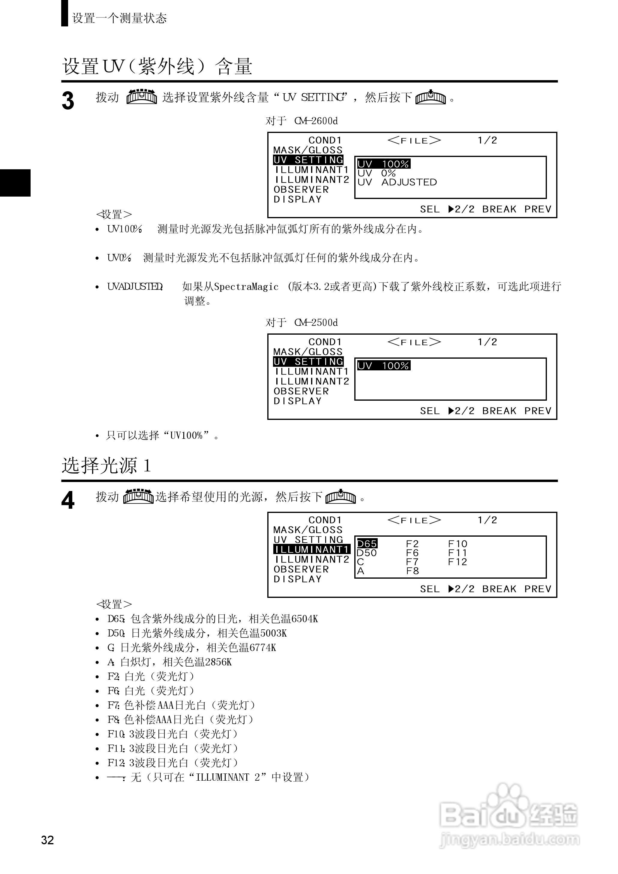 恒港分光测色计CM-2600d/CM-2500d使用说明书:[4]
