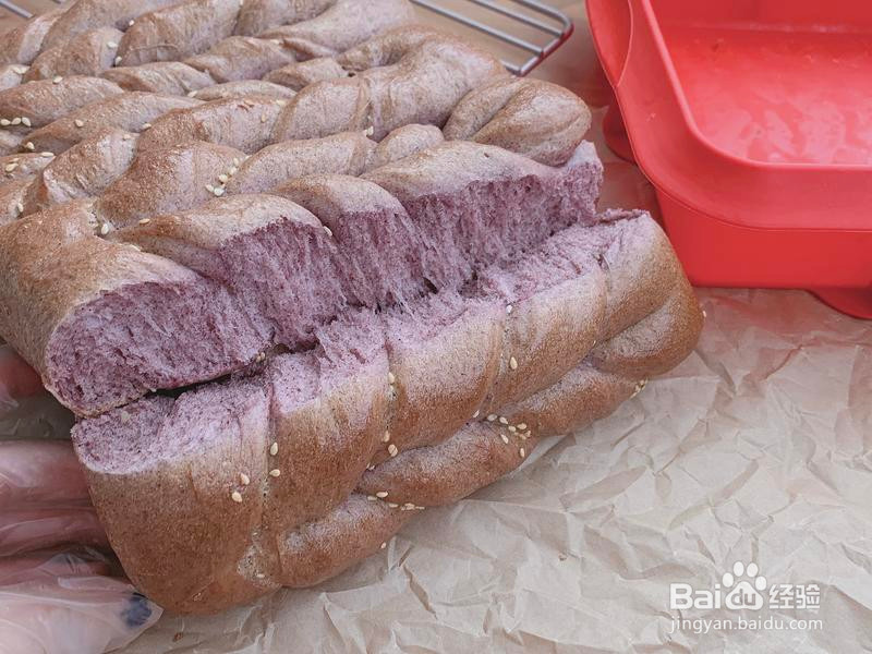 淡奶油炼乳紫米排包的做法