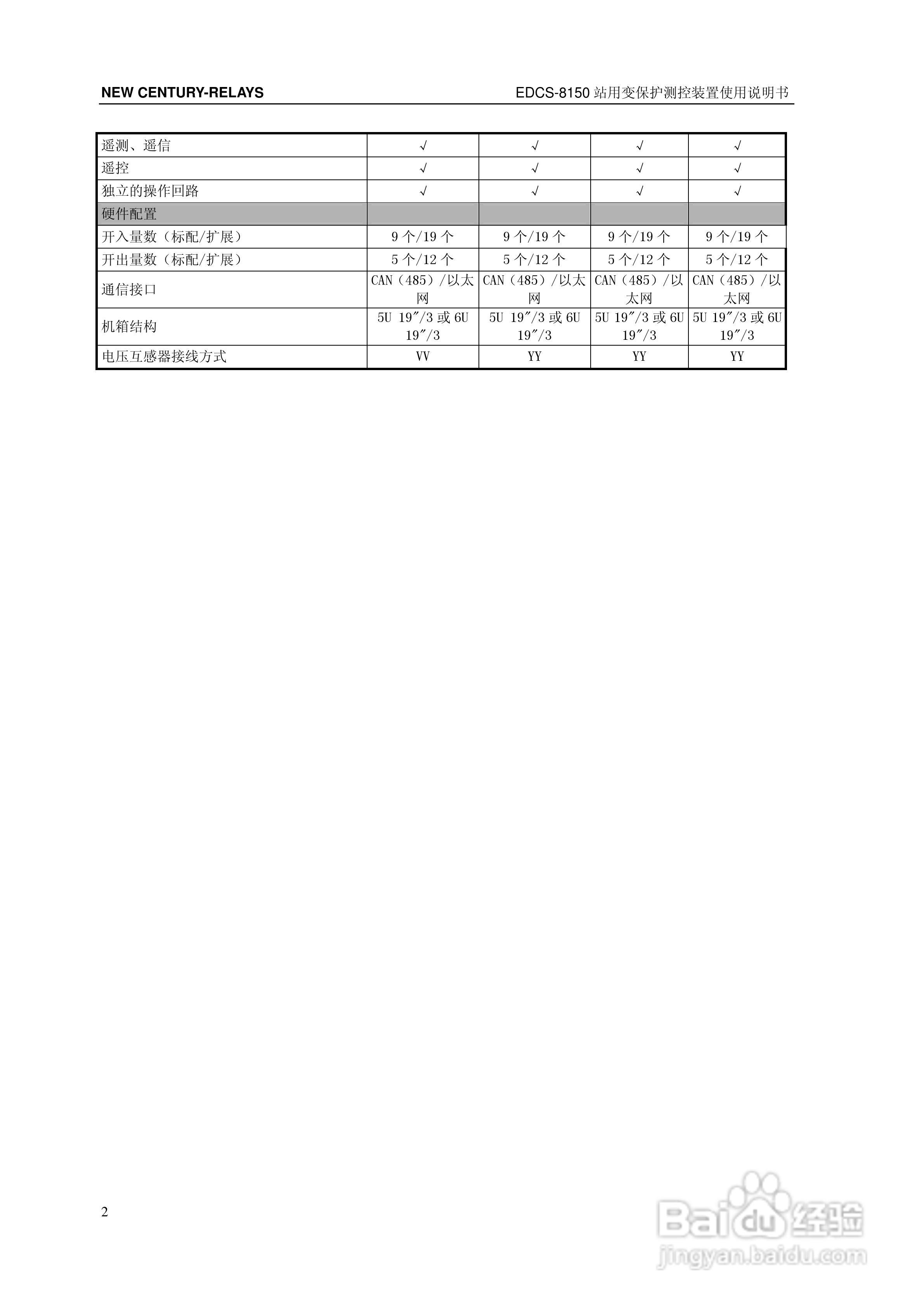 新世纪EDCS-81503站用变保护测控装置说明书:[1]