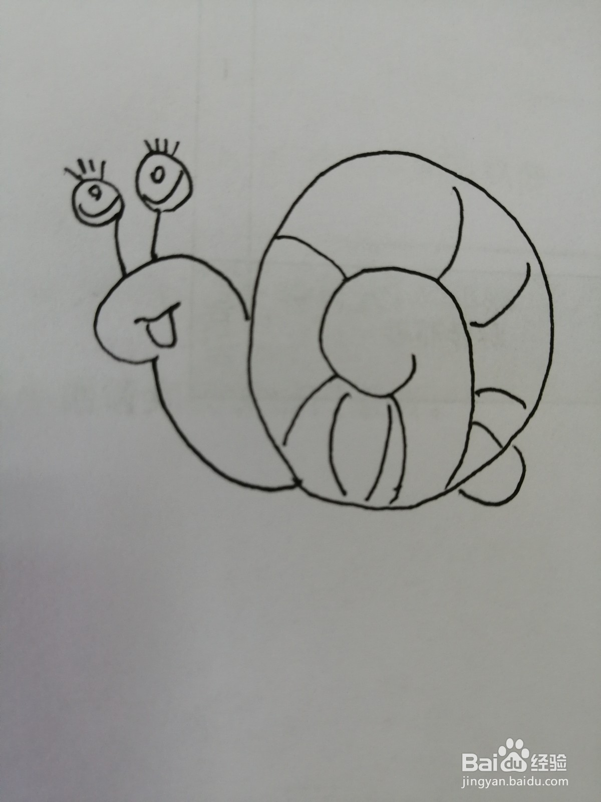 可爱的小蜗牛怎么画