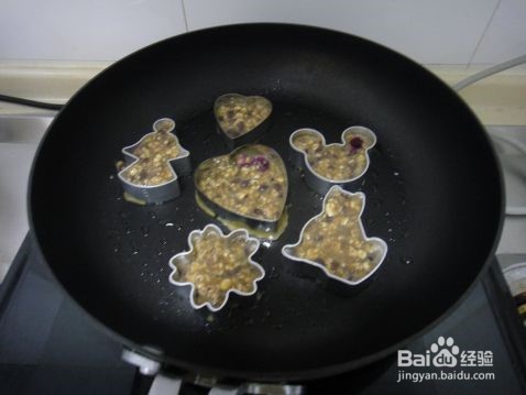 怎么做玫瑰豆沙燕麦饼