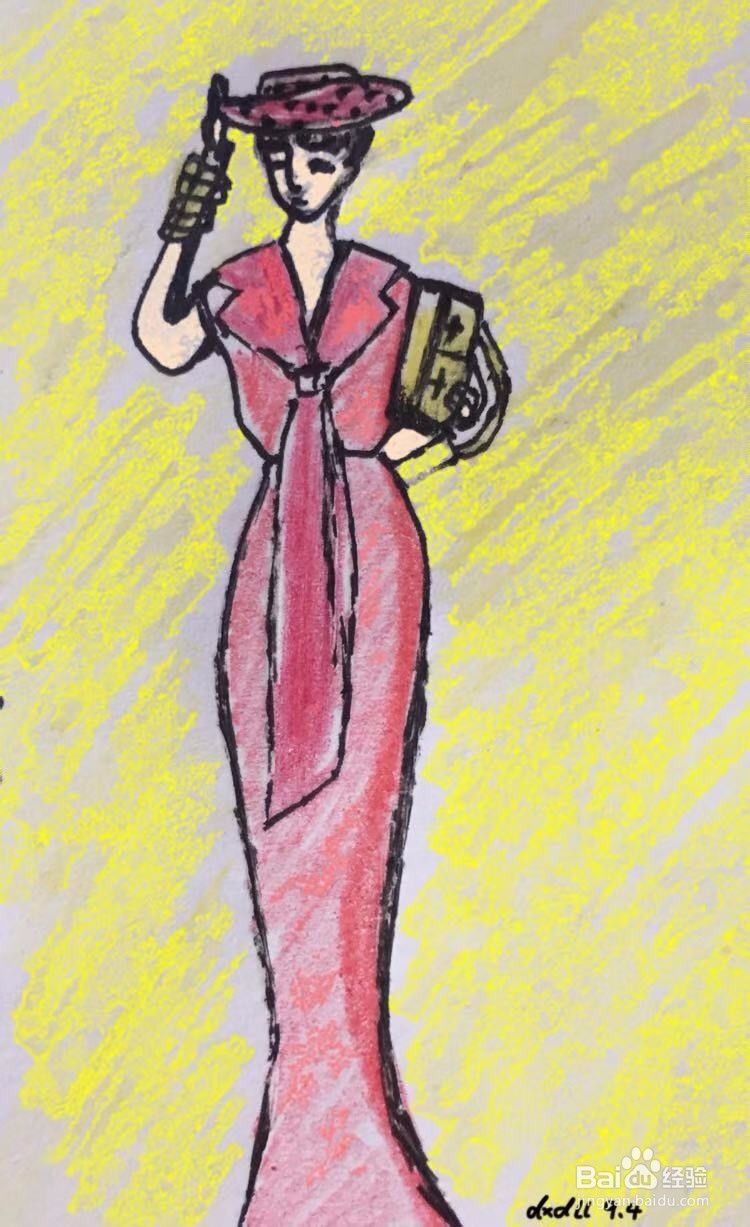 《时装模特》彩铅插画教程