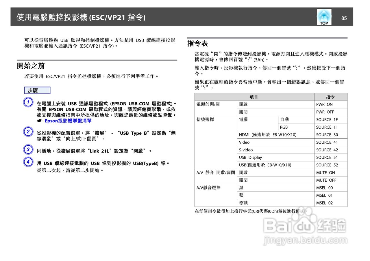 爱普生EB-S10投影机使用说明书:[9]