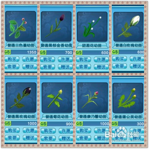 QQ炫舞G币花园花朵一览