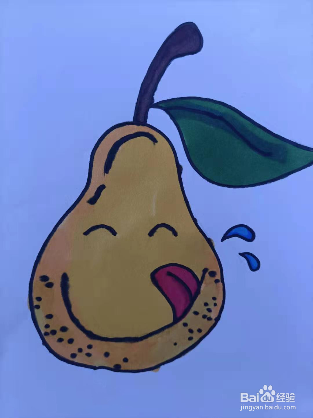 梨子的简笔画可以怎么画?