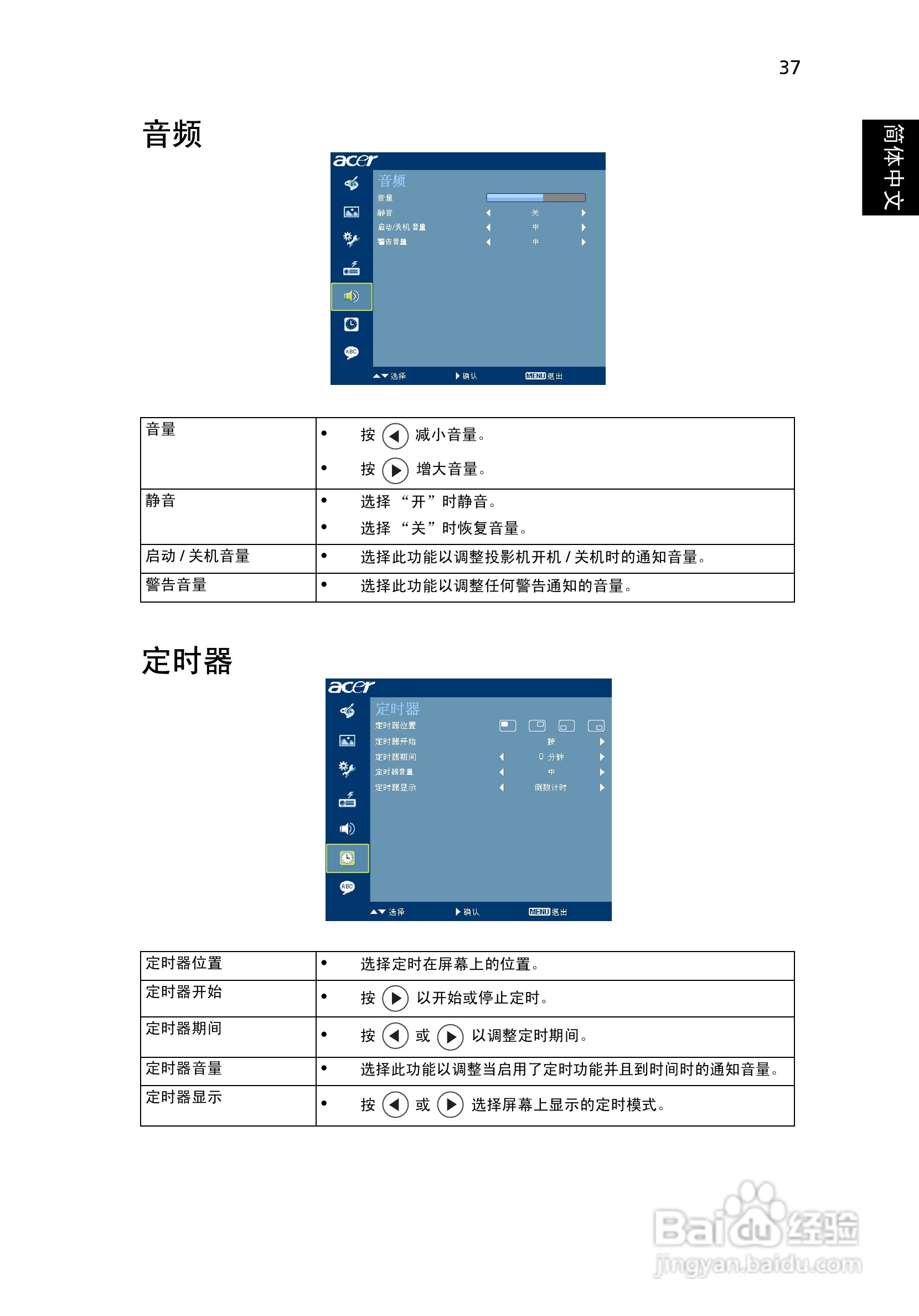 宏基P5281投影机使用说明书:[5]
