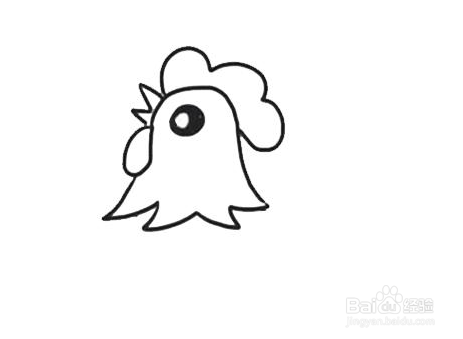 教你画小公鸡简笔画