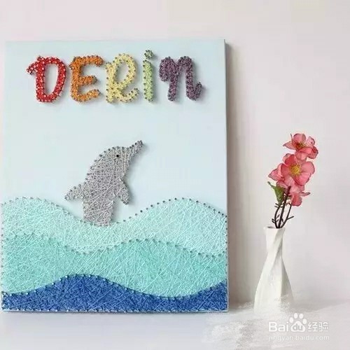 毛线手工，创意装饰画