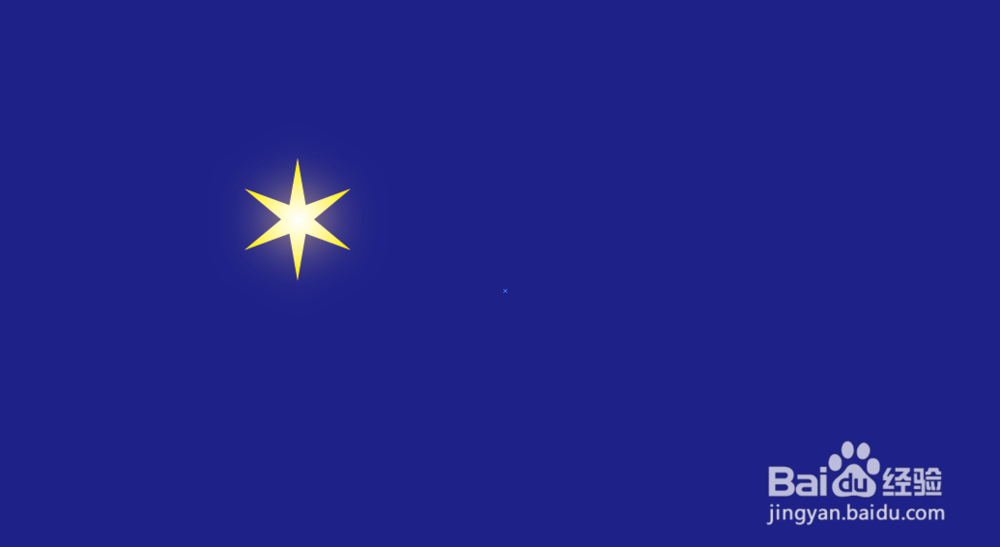 在AI里怎么制作六角星灯的效果