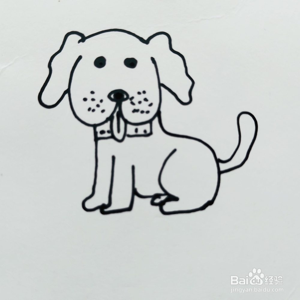我们如何来画一只可爱的小狗狗简笔画呢