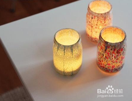 玻璃瓶DIY手工烛台