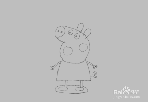 简笔画小猪佩奇是怎么画的