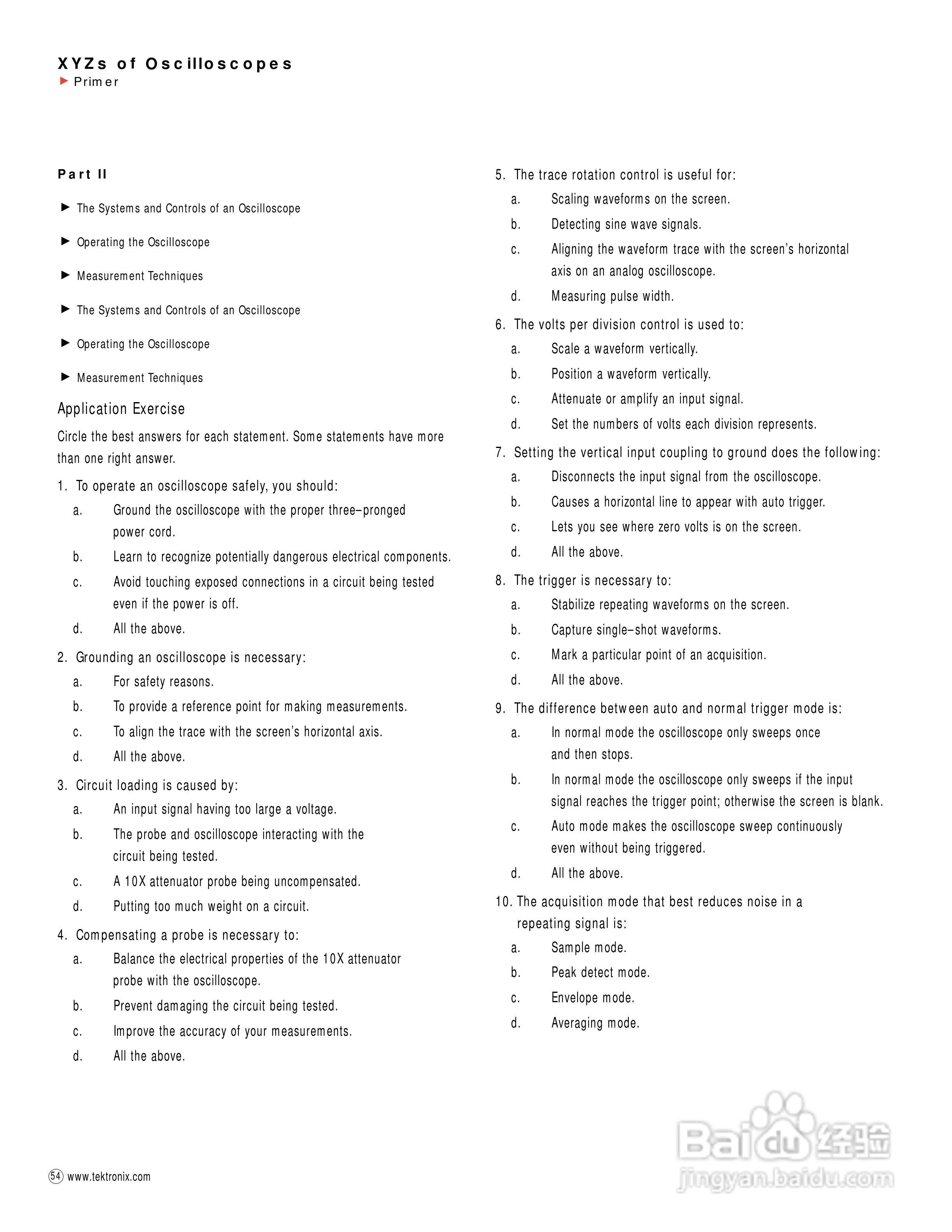 泰克 -TDS784C数字示波器说明书:[6]