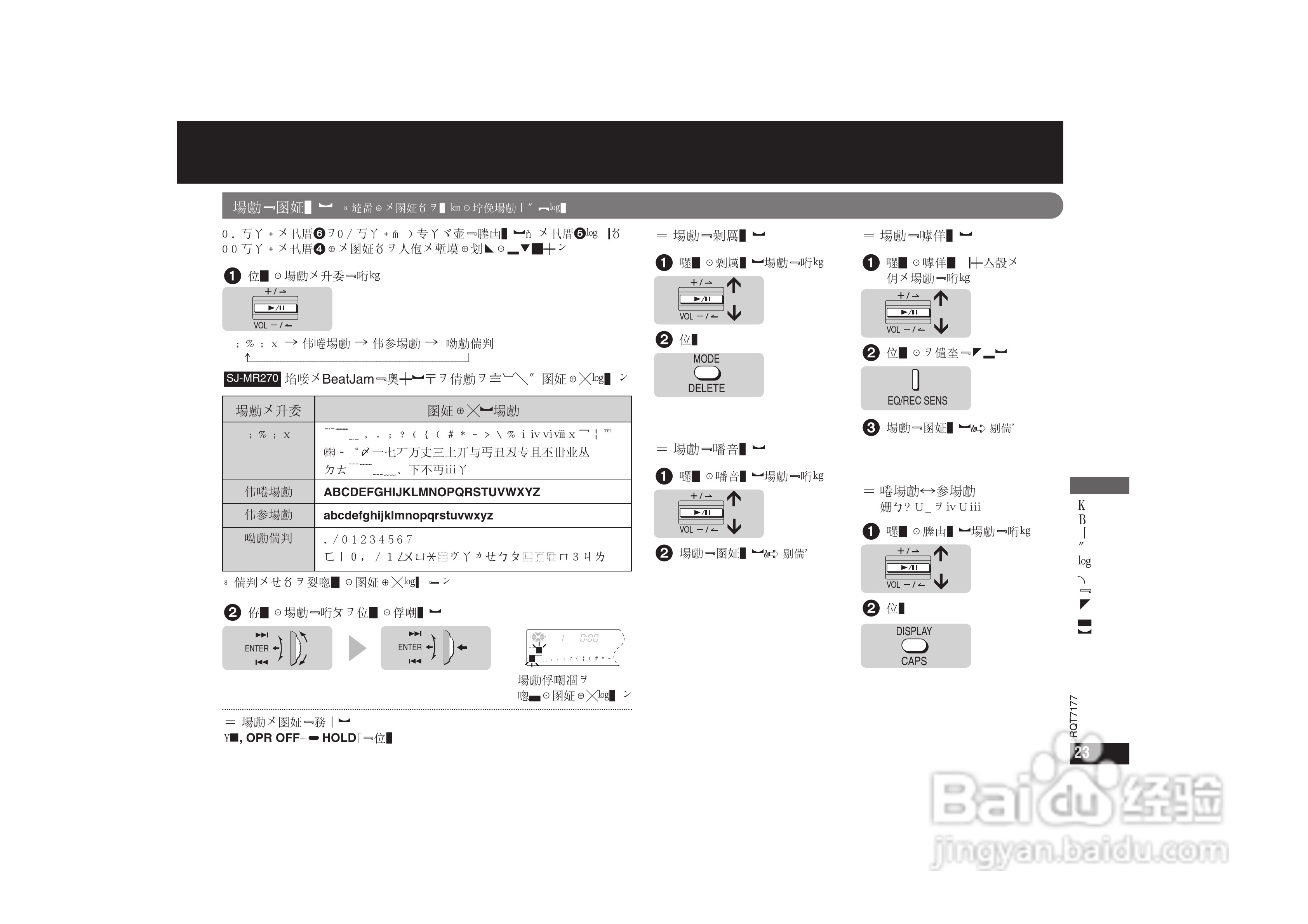 松下 SJ-MR240 MP3说明书:[3]