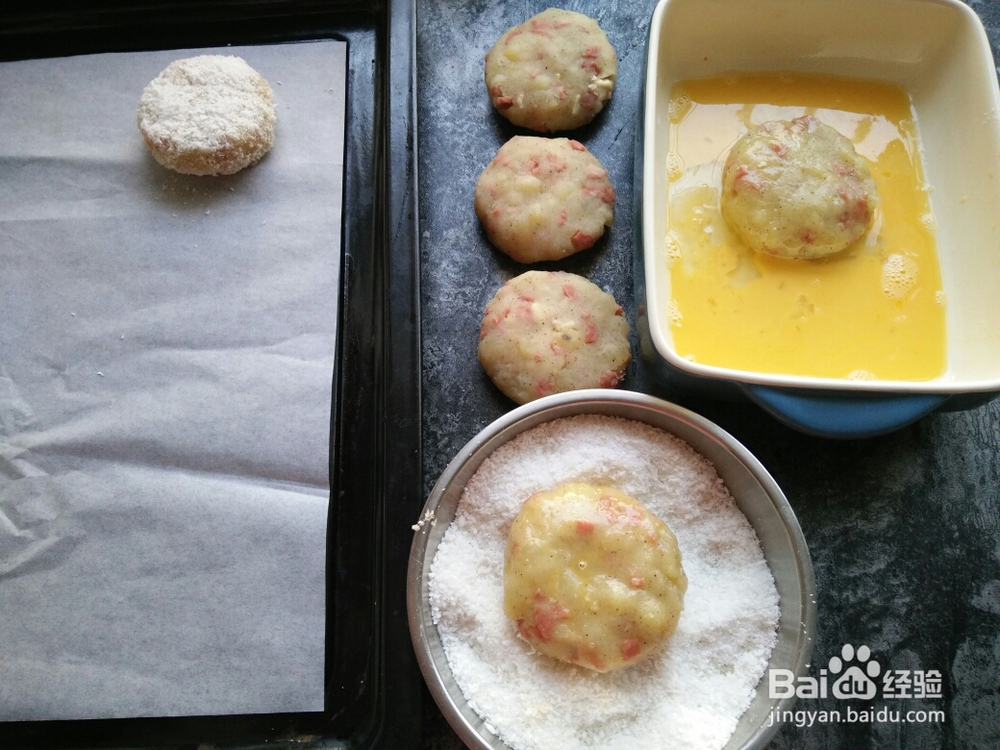 简单做雪花流心芝士饼