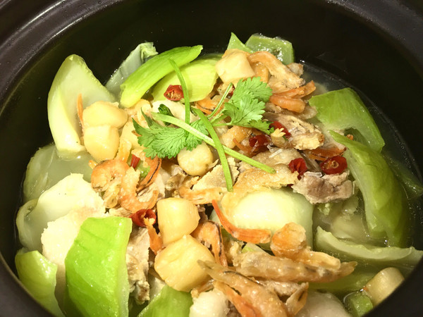 干贝虾米芥菜煲