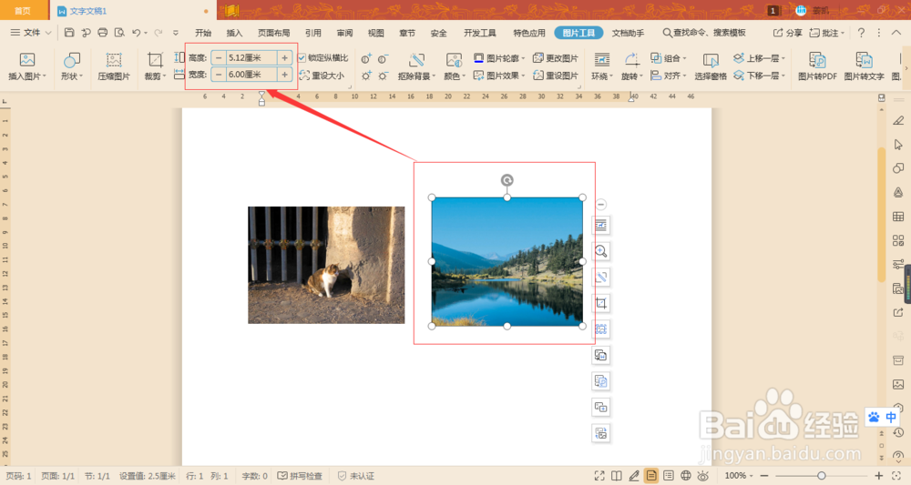 Word如何让两张图片在不裁剪的情况下宽高相同