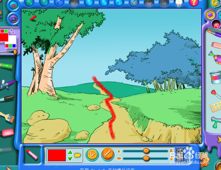 怎么给画板添加蜡笔涂鸦？