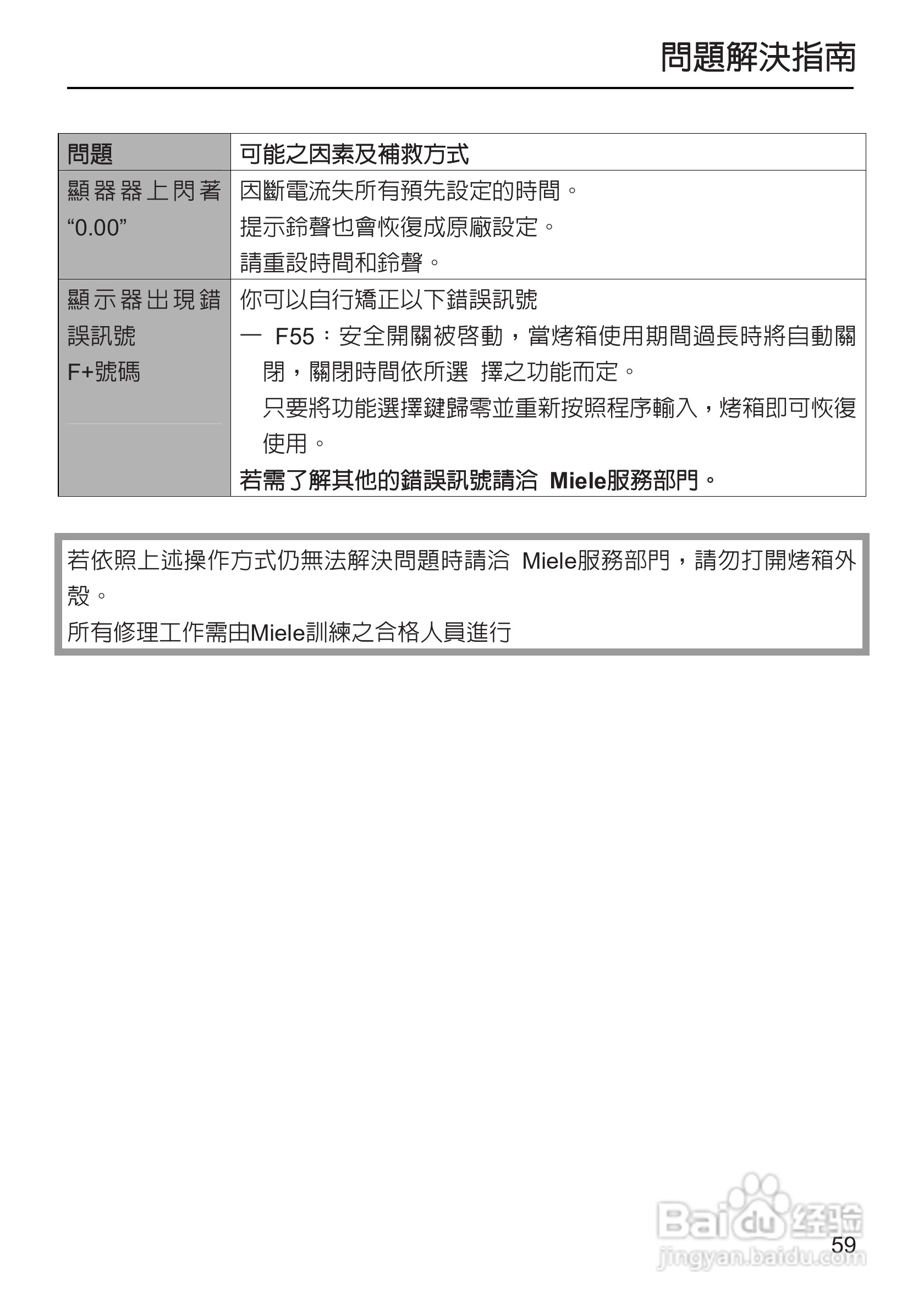 美诺Miele烤箱H5240使用说明书:[6]