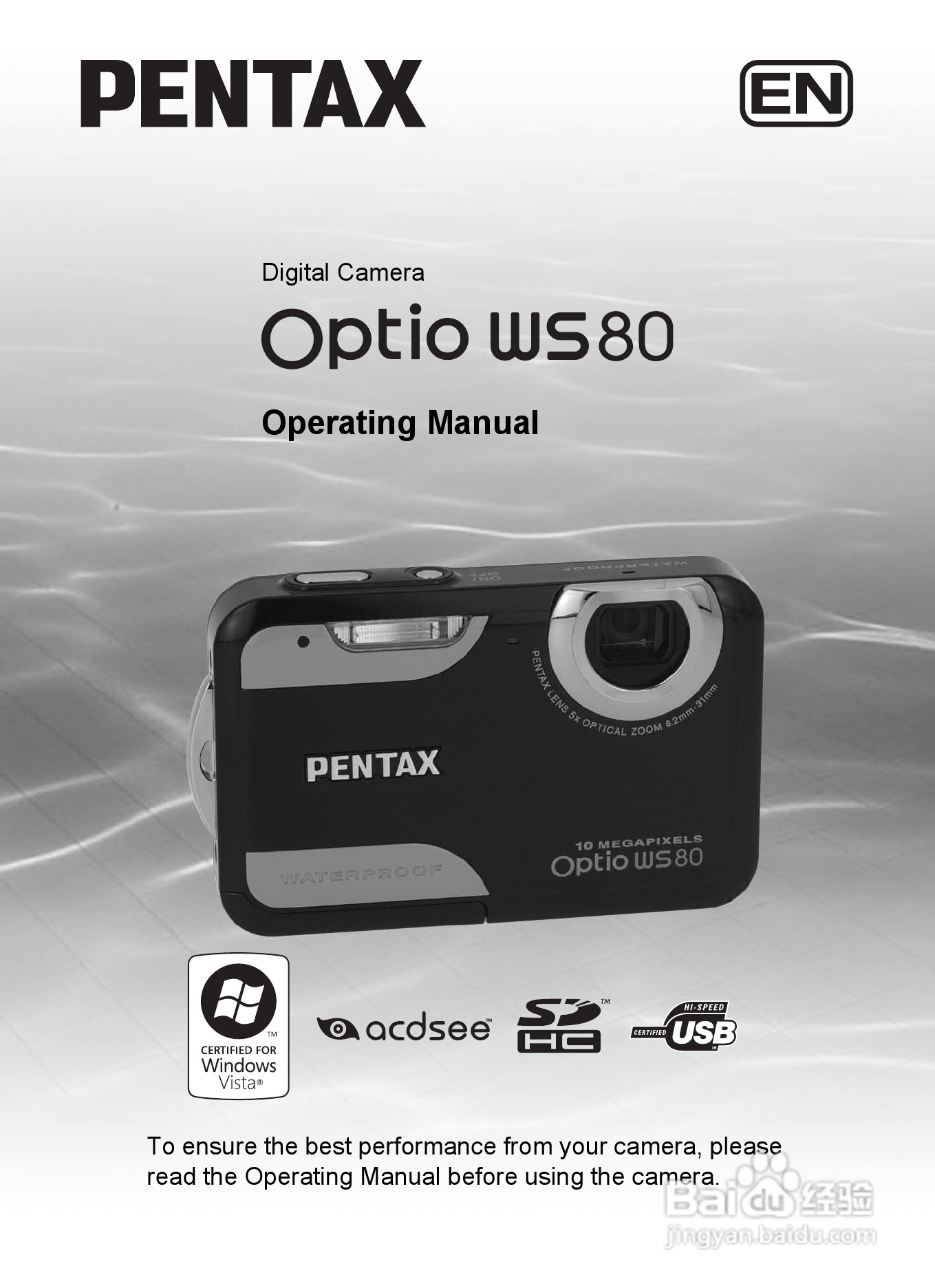 宾得optio WS80数码相机使用说明书:[1]