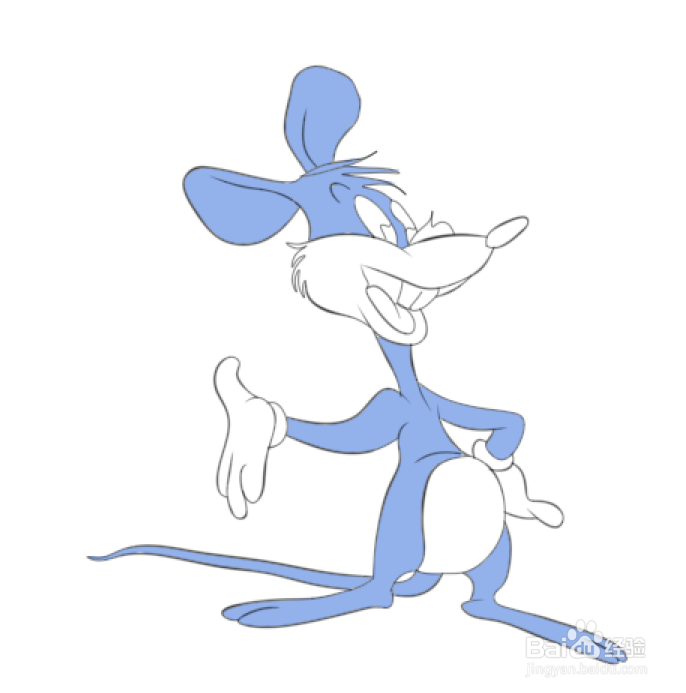 简笔画--卡通版得意的小老鼠