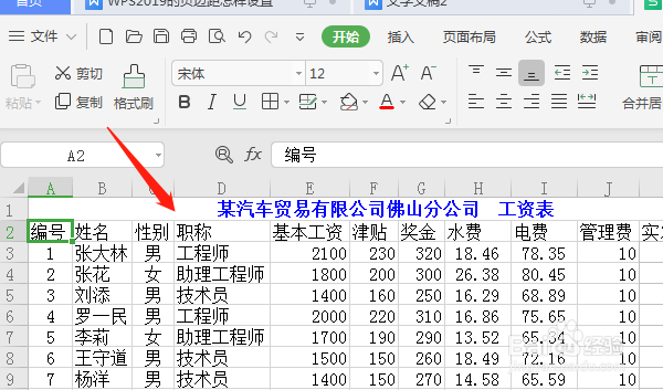 WPS2019单元格的图案设置