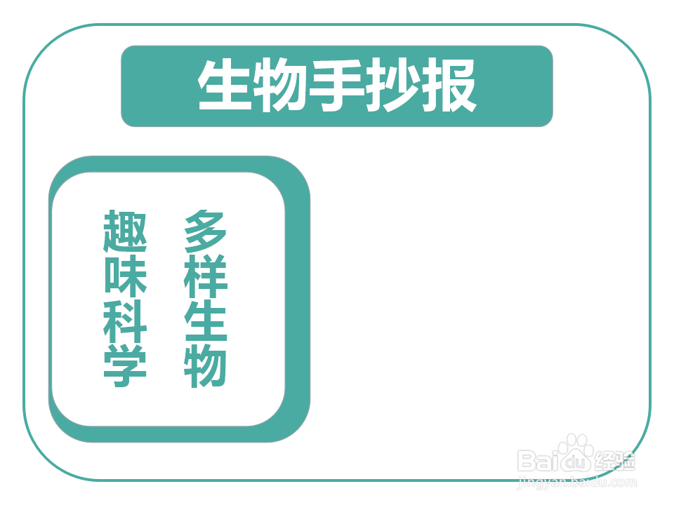生物手抄报简单又漂亮