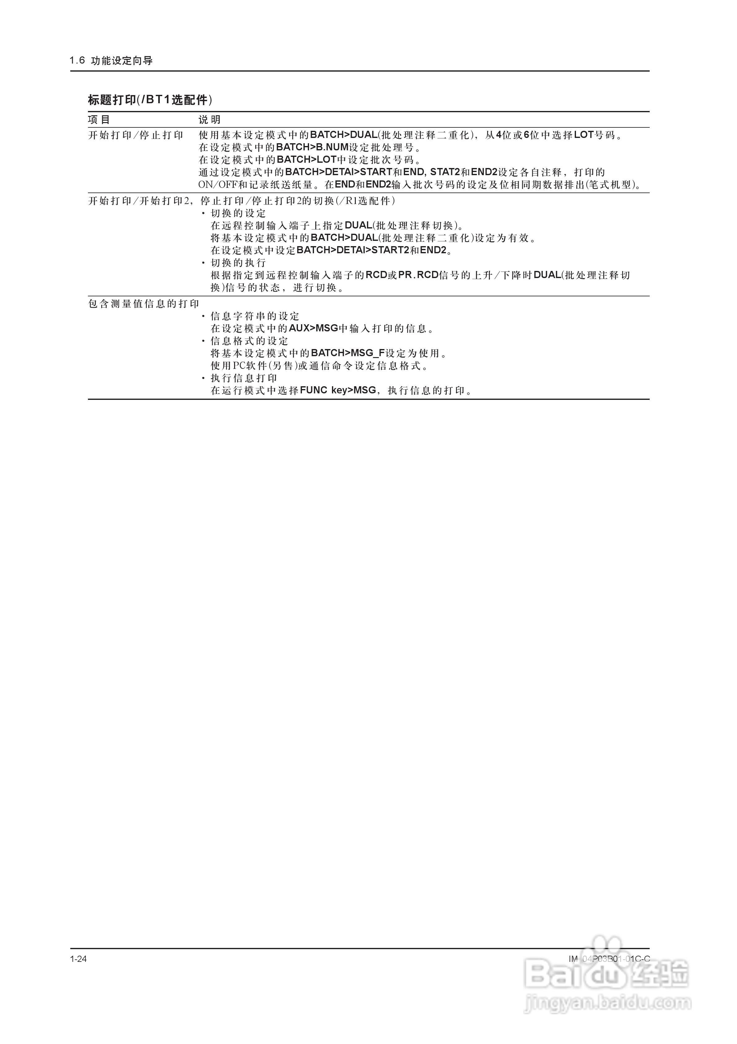 YOKOGAWA SR10001有纸记录仪使用说明书:[3]