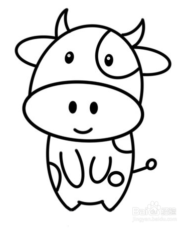 如何画一头奶牛