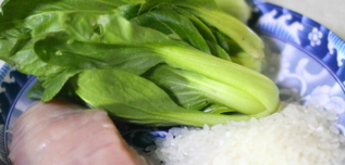 青菜瘦肉粥的做法