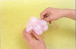 魔法气球造型教程系列之：[21]五瓣花束