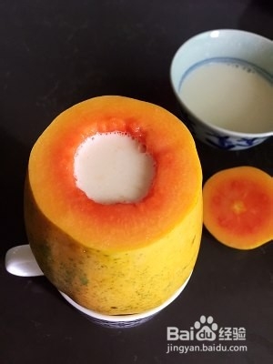 木瓜牛奶冻微波炉版、材料极简）