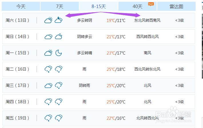 如何在网上查看天气预报？