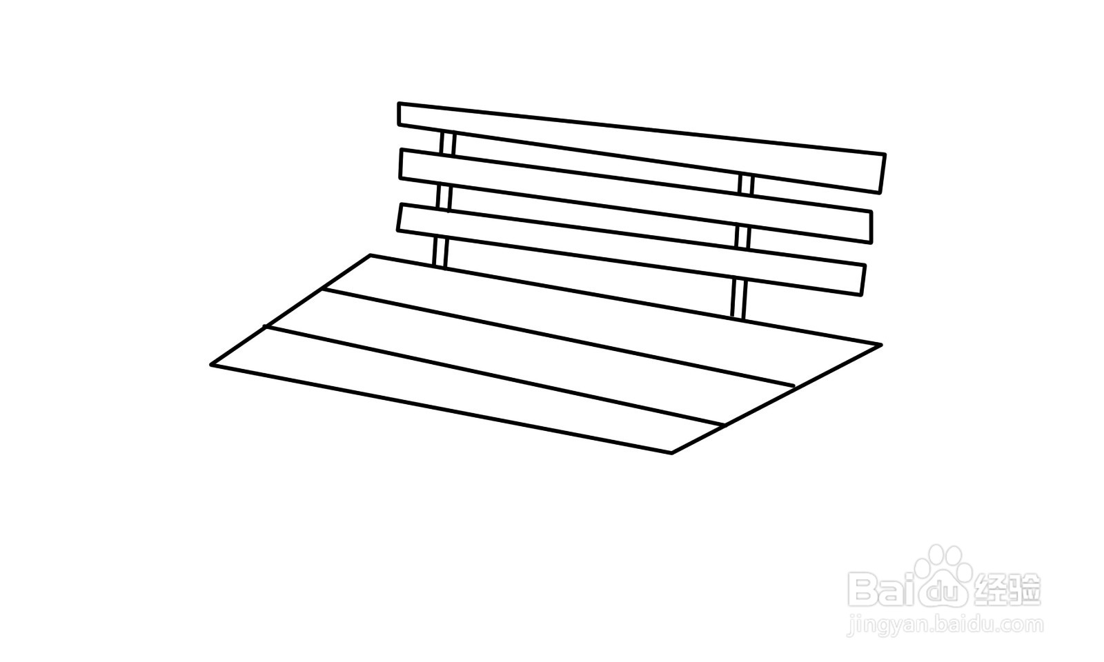 简笔画长凳怎么画?