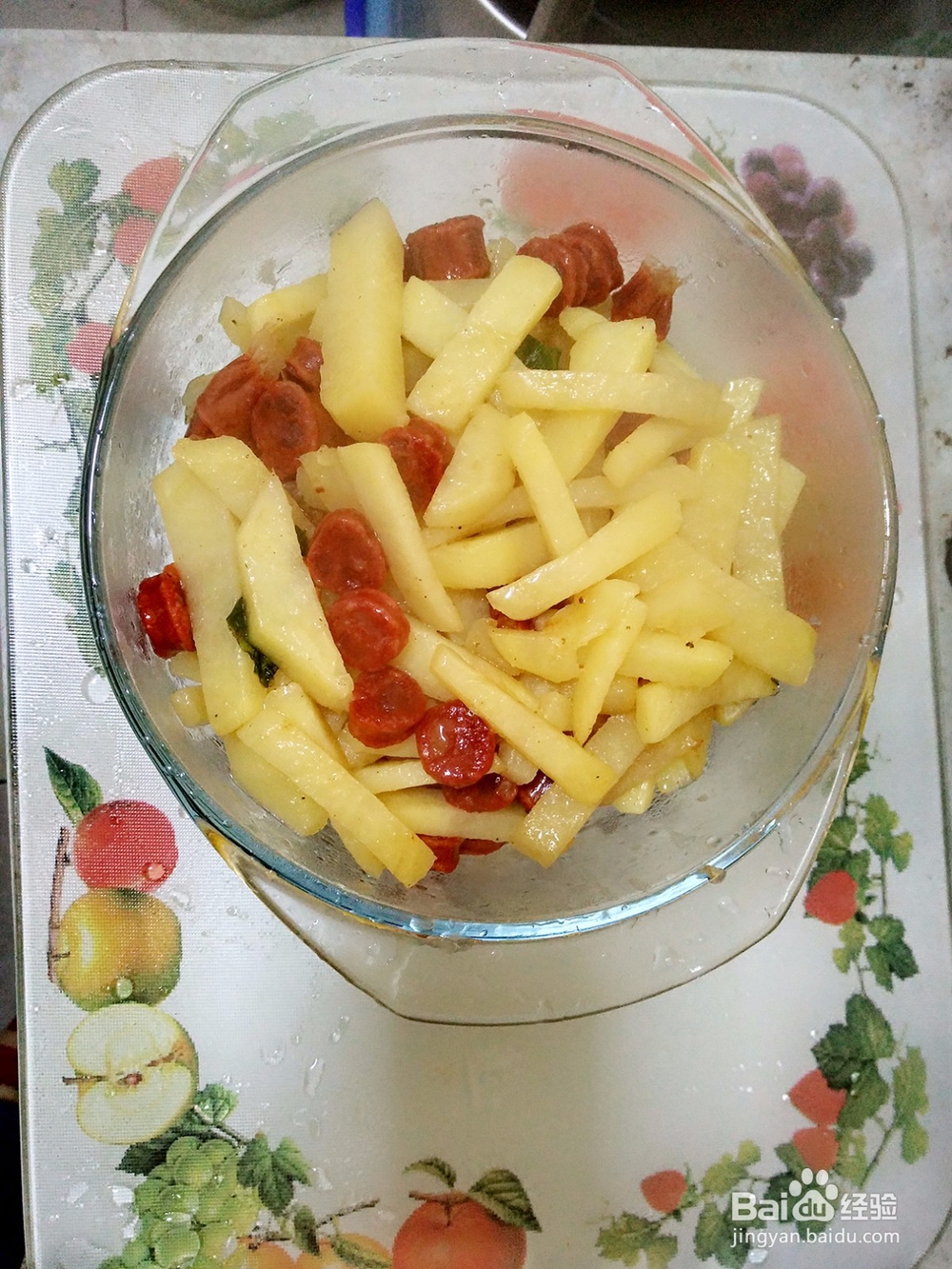 土豆条炒广式腊肠