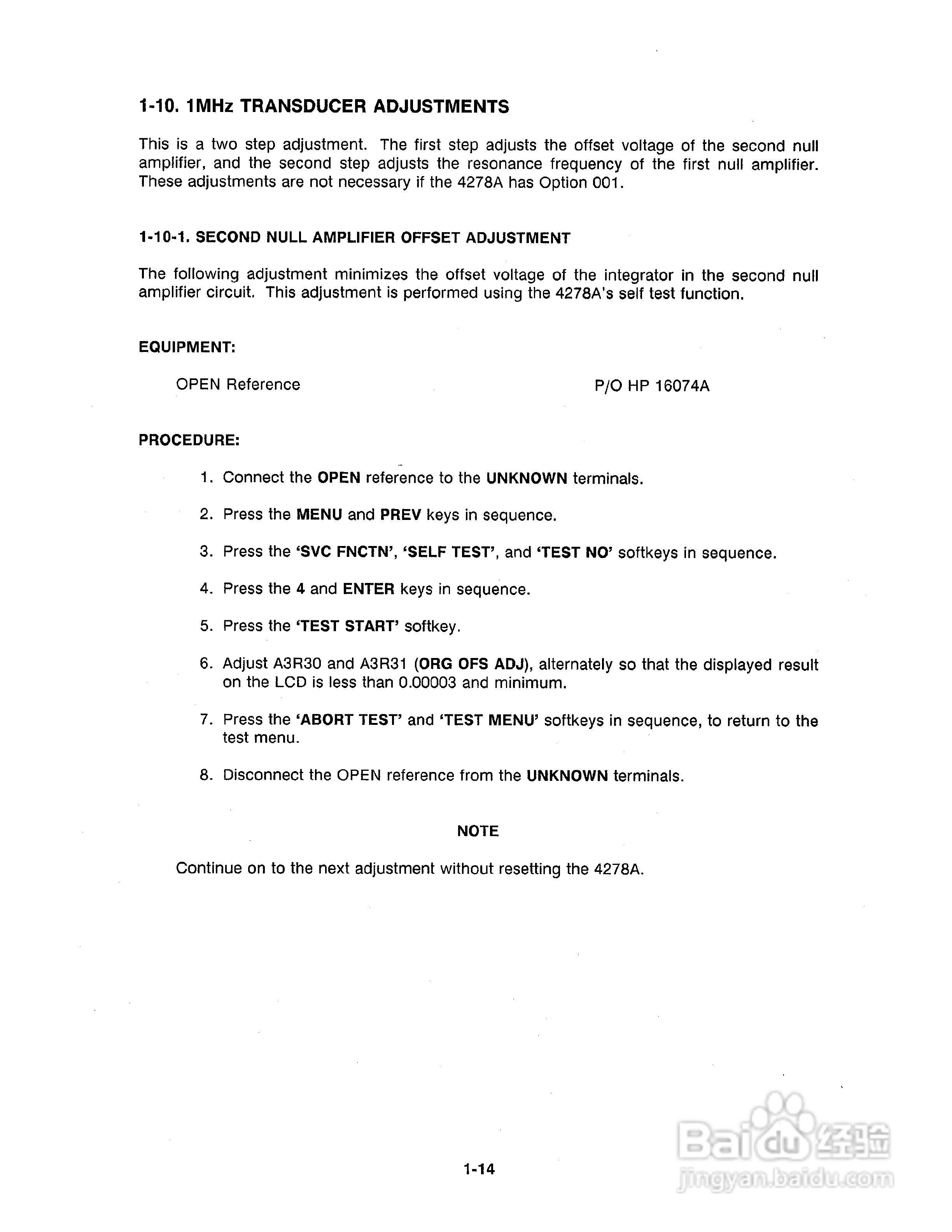 HP 4278A测试电桥使用说明书:[3]