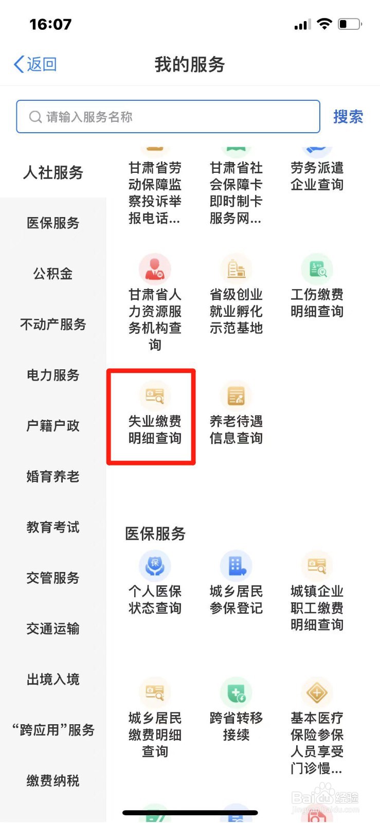 甘肃省失业缴费明细怎么查询