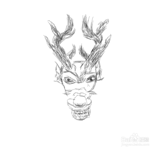 素描画龙头怎么画,怎么画素描龙头