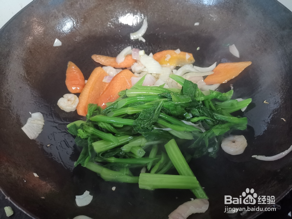 虾仁香菇炒菜薹