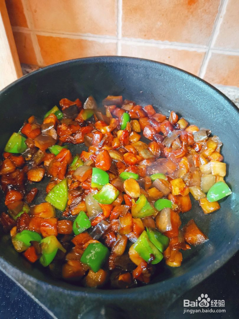 茄丁儿面的做法
