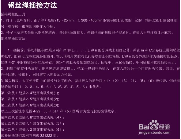 钢丝绳头的插接方法