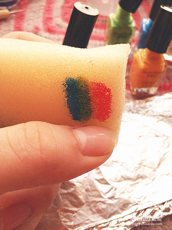 DIY美甲教程----彩虹渐变色