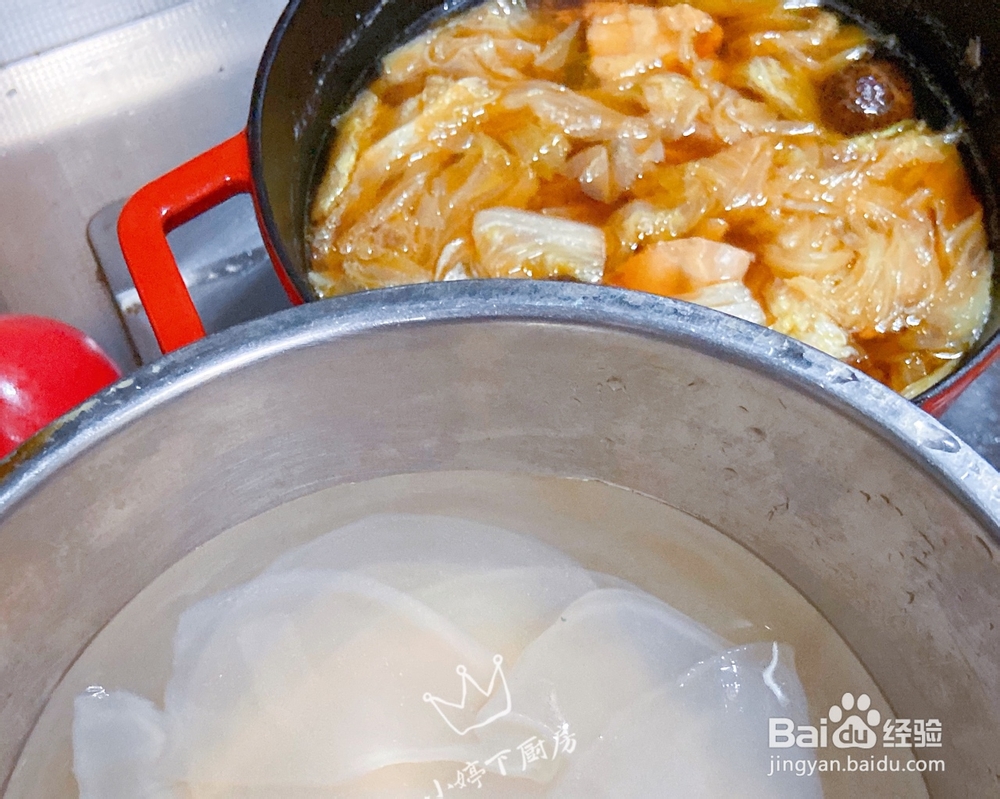 新手易做的粉皮白菜炖鸡