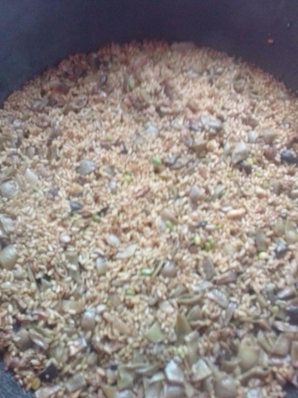 香菇扁豆肉丝饭