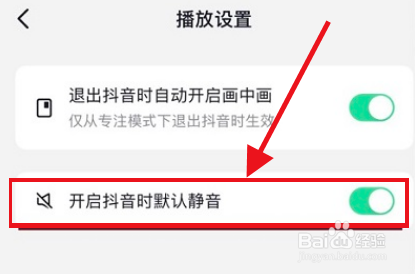 抖音外放默认静音在哪里设置