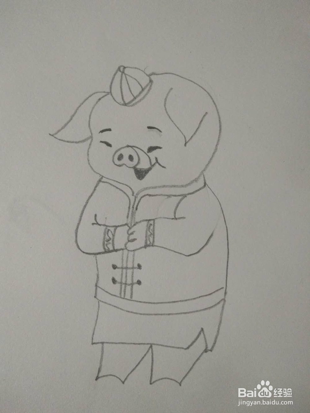 简笔画-如何画金猪拜年?