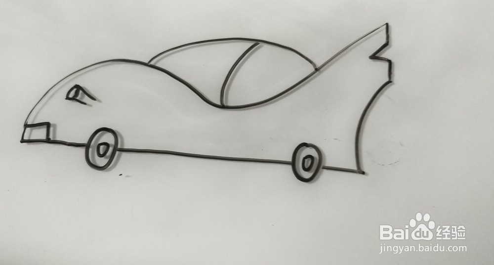 简笔画——如何画简笔画跑车